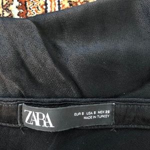 zara satin slip skirt